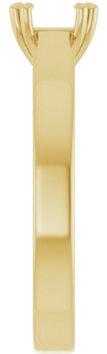 Sužadėtuvių Žiedas „Double Claw-Prong Solitaire“ 14k yellow gold Square 5mm (4)