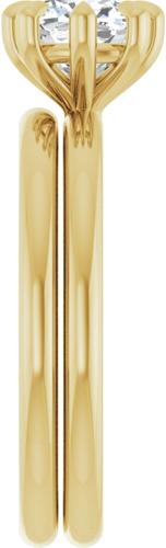 Sužadėtuvių Žiedas „Claw-Prong“ 18k yellow gold Cushion 6mm (9)