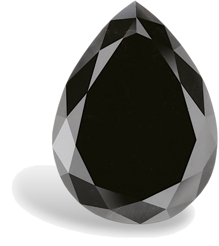 4.14 carat Fancy Black-VVS2 Natūralus Pear Deimantas (1)