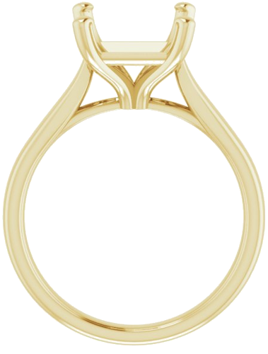14K Yellow 8 mm Square Engagement Ring Mounting (2)