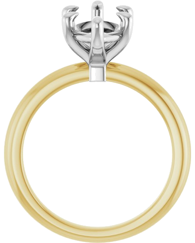 Sužadėtuvių Žiedas „Claw-Prong“ 14k yellow/white gold Marquise 14mm x 7mm (2)