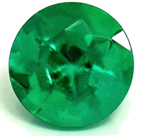 0.5 carat GREEN Round Smaragdas (1)