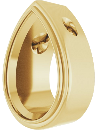 Pakabukas „Bezel-Set Solitaire“ 14k yellow gold Pear 12mm x 8mm (2)