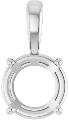 Pakabukas „Solitaire“ 10k white gold Round 8mm (1)
