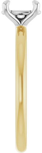 14K Yellow White 7 x 5 mm Oval Engagement Ring Mounting (4)