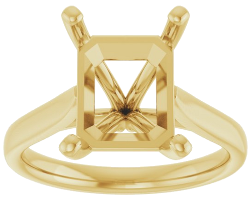 Sužadėtuvių Žiedas 18k yellow gold Emerald 11mm x 9mm (3)