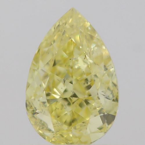 0.59 carat Fancy Intense  Yellow-SI2 Natūralus Pear Deimantas (1)