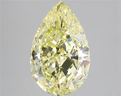 5.27 carat Fancy  Yellow-VS2 Natūralus Pear Deimantas (1)