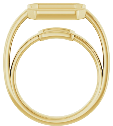 Sužadėtuvių Žiedas „Bezel-Set Solitaire“ 14k yellow gold Emerald 11mm x 9mm (2)