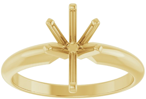 14K Yellow 10x6 mm Pear Heavy 6-Prong Engagement Ring Mounting (3)