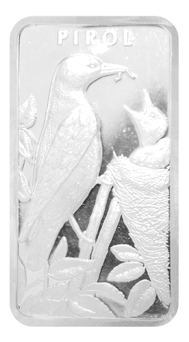 1 унция Евразийский жаворонок серебряный слиток Argor-Heraeus (1)
