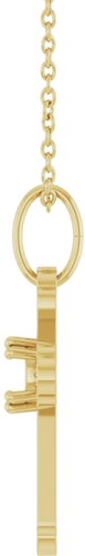 Pakabukas „Accented Cross“ 14k yellow gold Round 4.2mm (3)