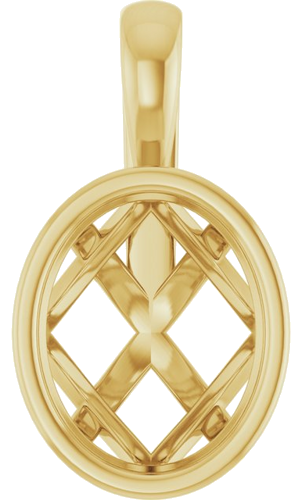 14K Yellow 10x8 mm Oval Pendant Mounting (1)