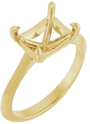 Sužadėtuvių Žiedas „Solitaire“ 585 Geltonojo Aukso Emerald 9mm x 7mm (1)