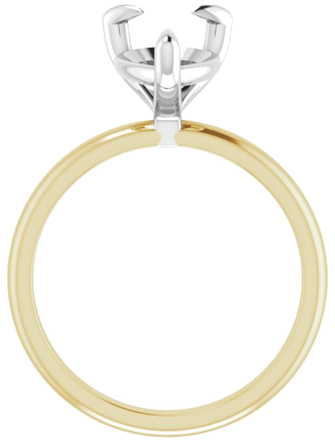 14K Yellow White 12 x 8 mm Pear Engagement Ring Mounting (2)