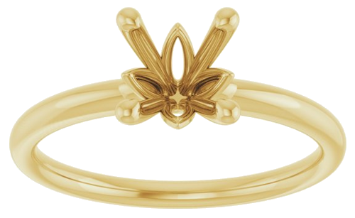 Sužadėtuvių Žiedas „Solitaire“ 14k yellow gold Round 6.5mm (3)