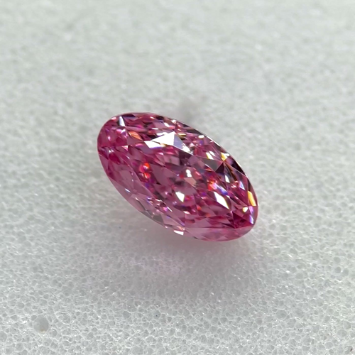 0.2 carat Fancy Vivid Purplish Pink-SI1 Natūralus Oval Deimantas (1)