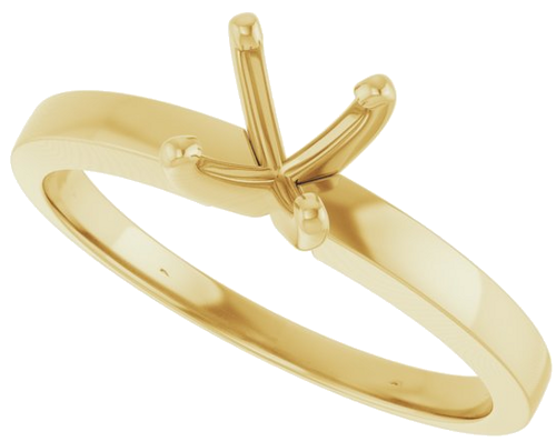 Sužadėtuvių Žiedas „Solitaire“ 14k yellow gold Round 5.4mm x 5.7mm (5)