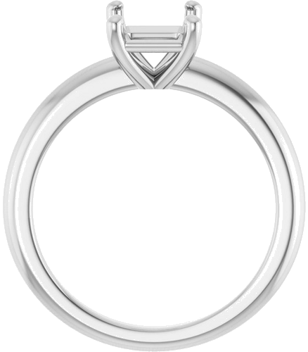 Sužadėtuvių Žiedas 14k white gold Emerald 8mm x 6mm (2)