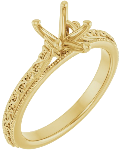 Sužadėtuvių Žiedas „Solitaire“ 585 Geltonojo Aukso Pear Shape 8mm x 6mm (1)