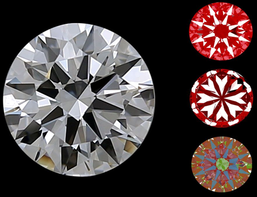 0.76 carat E-SI1 Excellent cut Natūralus Round Deimantas (1)