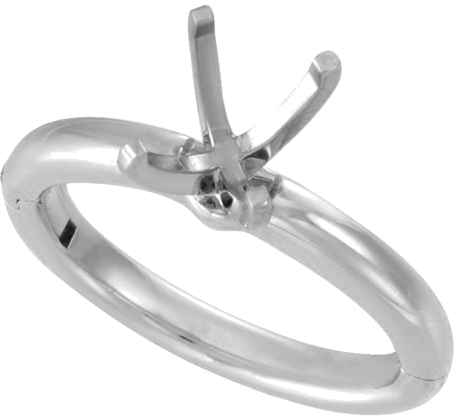 Sužadėtuvių Žiedas „CLIQ® Hinged Adjustable Solitaire“ 14k white gold Oval 8mm x 6mm (6)