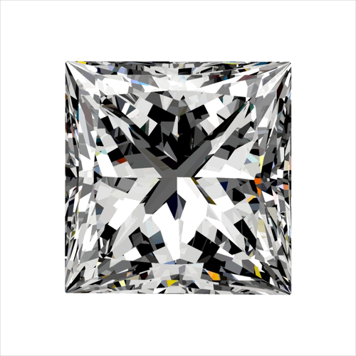 0.32 carat F-VVS2 Natūralus Princess Deimantas (1)