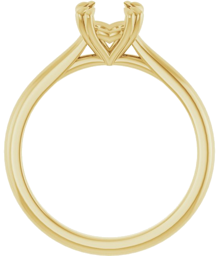 14K Yellow 6.5 mm Round Solitaire Engagement Ring Mounting (2)