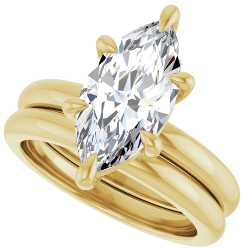 Sužadėtuvių Žiedas „Claw-Prong“ 14k yellow gold Marquise 14mm x 7mm (10)
