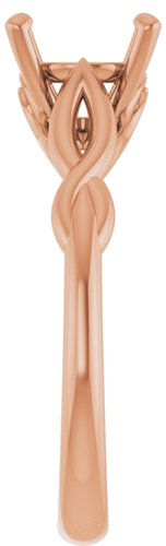 Sužadėtuvių Žiedas „Solitaire Sculptural“ 14k rose gold Round 8mm (4)