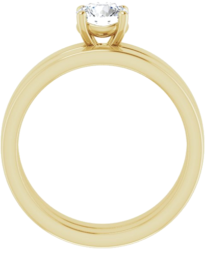 Sužadėtuvių Žiedas „Solitaire“ 14k yellow gold Round 5.5mm (7)