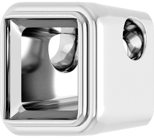 Pakabukas „Bezel-Set Solitaire“ 14k white gold Square 5.5mm (2)