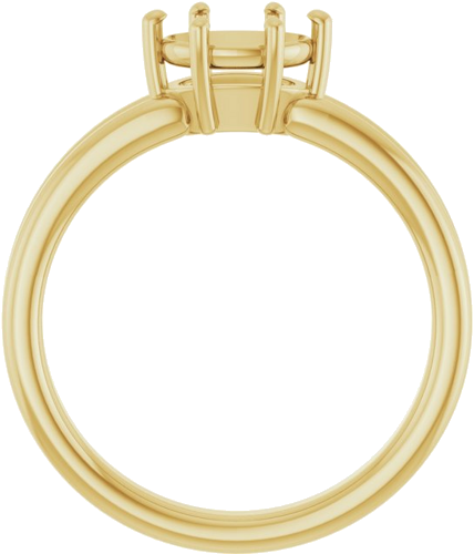 Sužadėtuvių Žiedas „Solitaire“ 10k yellow gold Oval 7mm x 5mm (2)