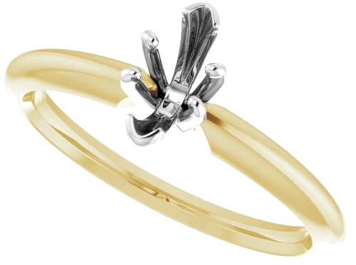 Sužadėtuvių Žiedas „V-End Solitaire“ 585 Baltojo Ir Geltonojo Aukso Marquise 8mm x 3.5mm (9)