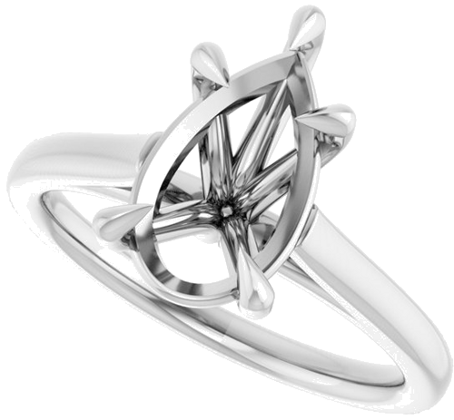 Sužadėtuvių Žiedas „Claw-Pong“ 14k white gold Pear 11.5mm x 7mm (5)