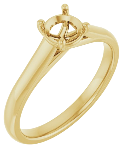Sužadėtuvių Žiedas „Solitaire“ 14k yellow gold Round 5.8mm (1)