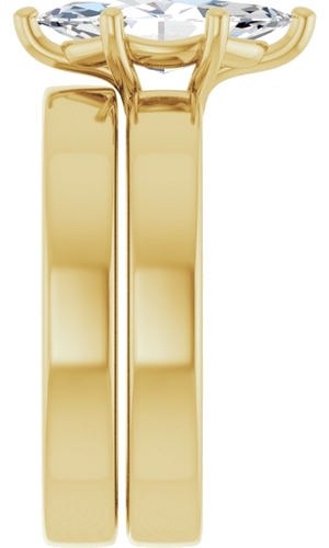 Sužadėtuvių Žiedas „Solitaire“ 585 Geltonojo Aukso Marquise 12mm x 6mm (9)