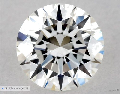 0.5 carat H-VS2 Excellent cut Natūralus Round Deimantas (1)