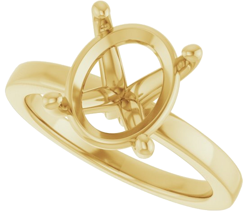 Sužadėtuvių Žiedas „Solitaire“ 14k yellow gold Oval 11mm x 9mm (5)