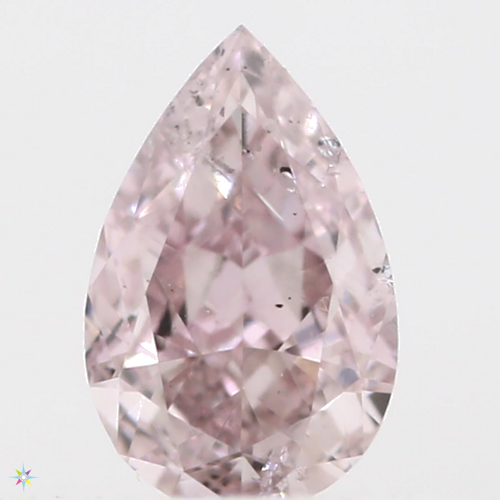 0.21 carat Fancy Orangey Pink-SI2 Natūralus Pear Deimantas (1)