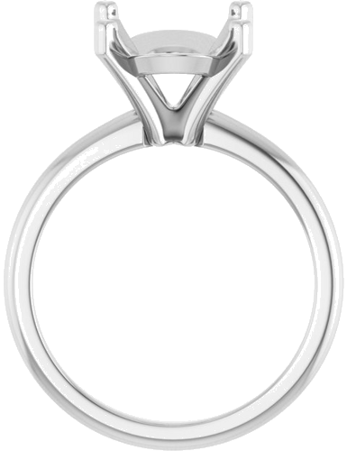 Sužadėtuvių Žiedas 14k white gold Oval 12mm x 10mm (2)