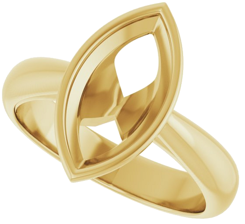 Sužadėtuvių Žiedas „Bezel-Set Solitaire“ 14k yellow gold Marquise 13mm x 6.5mm (5)