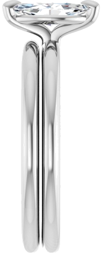 14K White  8x4 mm Marquise Solitaire Engagement Ring Mounting (9)