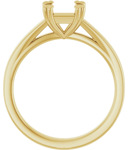 Sužadėtuvių Žiedas „Double Claw-Prong Solitaire“ 14k yellow gold Square 6mm (2)