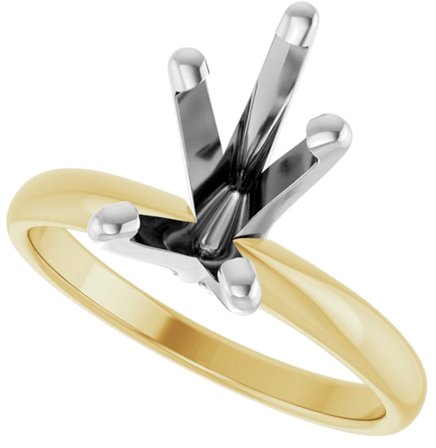 Sužadėtuvių Žiedas „Solitaire“ 14k yellow/white gold Pear 11mm x 7mm (5)