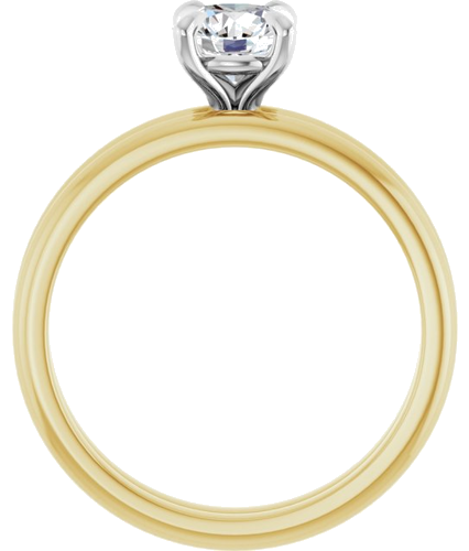 14K Yellow White 5.8 mm Round Engagement Ring Mounting (6)