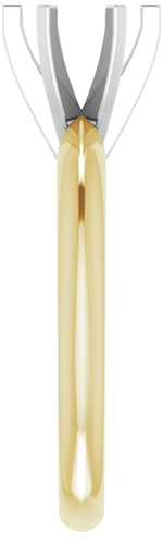 14K Yellow   White 6-6.6 mm Round 6-Prong Solitaire Ring Mounting (4)