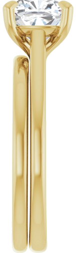 Sužadėtuvių Žiedas „Solitaire“ 585 Geltonojo Aukso Cushion 7mm (9)