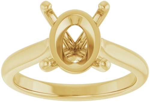 Sužadėtuvių Žiedas 14k yellow gold Oval 11mm x 9mm (3)