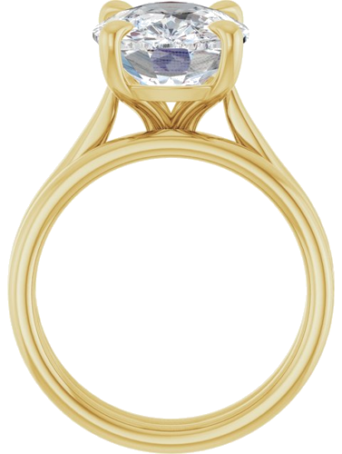 Sužadėtuvių Žiedas „Claw-Prong Solitaire“ 14k yellow gold Elongated Cushion 12mm x 10mm (6)